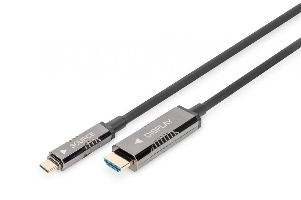 Kabel adapter hybrydowy AOC USB Typ C na HDMI 4K 60Hz 10m AK‑330150‑100‑S