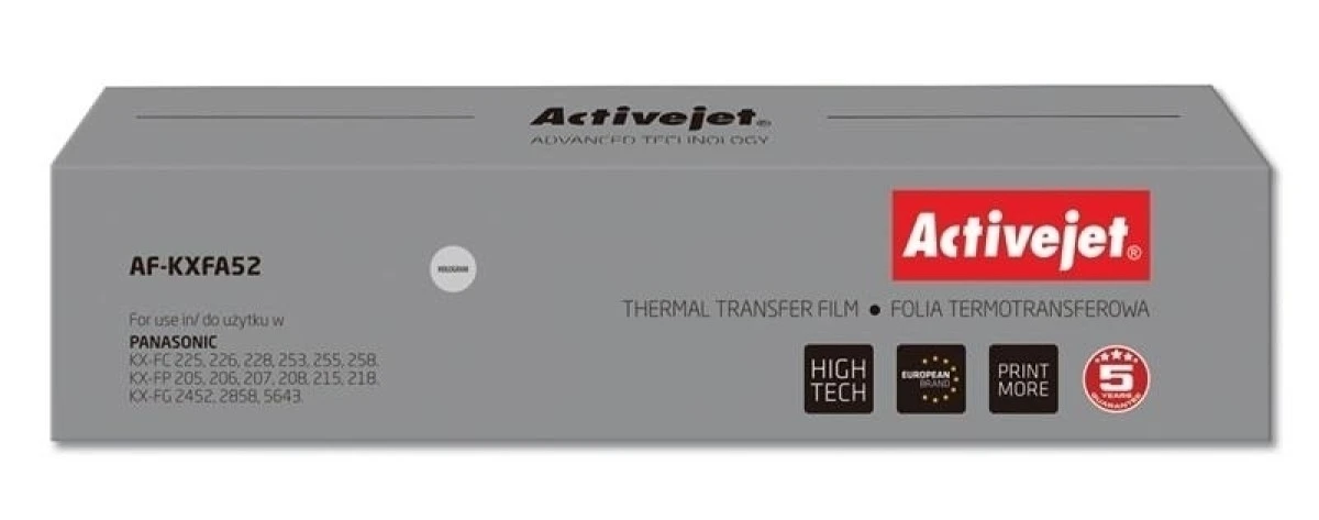Folia kopiująca Activejet AF‑KXFA52 (zamiennik Panasonic KX‑FA52 Supreme czarny)