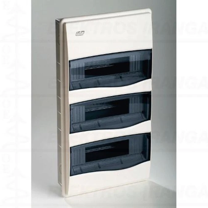 IP40 Rozdzielnica modułowa 3×12 ORO podtynkowa (drzwi transparentne) PE+N