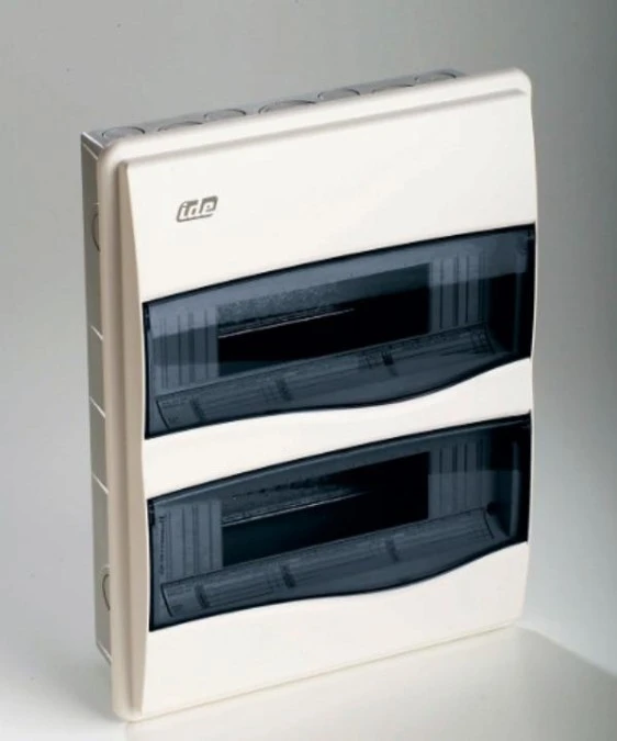 IP40 Rozdzielnica modułowa 2×12 ORO podtynkowa (drzwi transparentne) PE+N