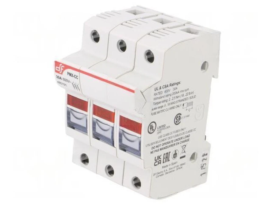Gniazdo na szynę DIN 30A 600VAC Bieguny: 3 ‑20÷70C IP20 PMX 485191