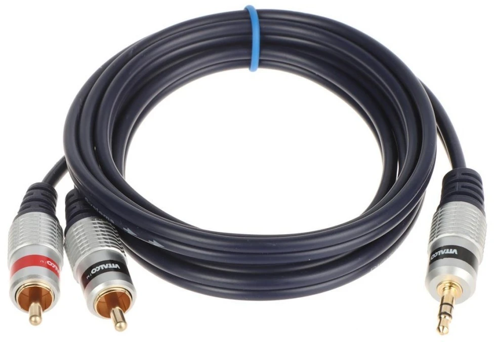 Kabel 2xCINCH / JACK 3.5mm 2C‑W/J‑W‑1.5M‑HQ 1.5m VITALCO