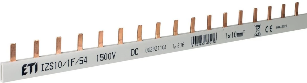 Izolowana szyna zbiorcza sztyftowa IZS10/1F/54 1500V DC 002921104