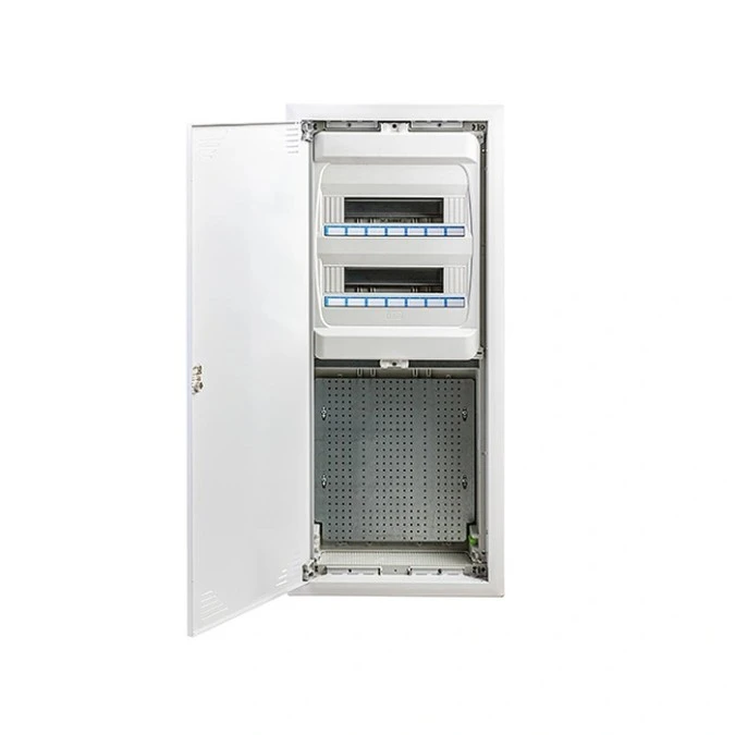 IP40 Rozdzielnica modułowa multimedialna 2×12 GOLD MP‑TWIN podtynkowa PE+N z płytą montażową (2×12)