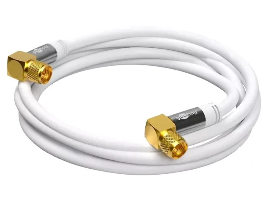 Kabel 10m F wtyk kątowy, z obu stron PVC ekranowane złącza 70490
