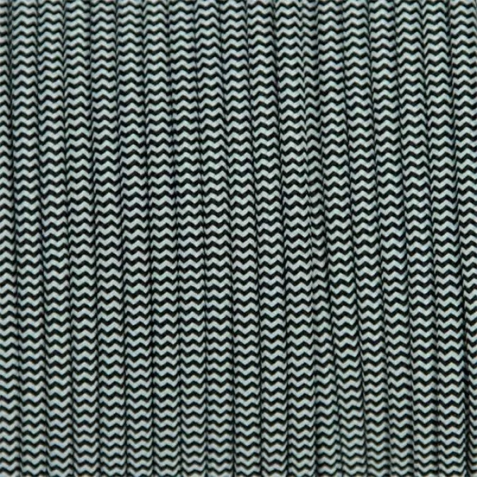 Kabel 2 żyłowy czarno‑bialy 2×0,75mm2 1m w oplocie
