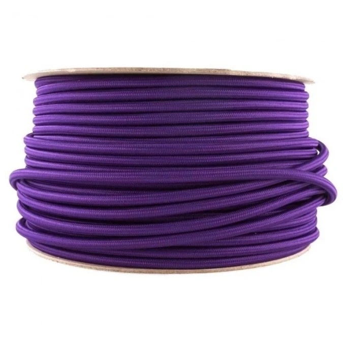 Kabel 2 żyłowy fioletowy 2×0,75mm2 ‑ 1m w oplocie