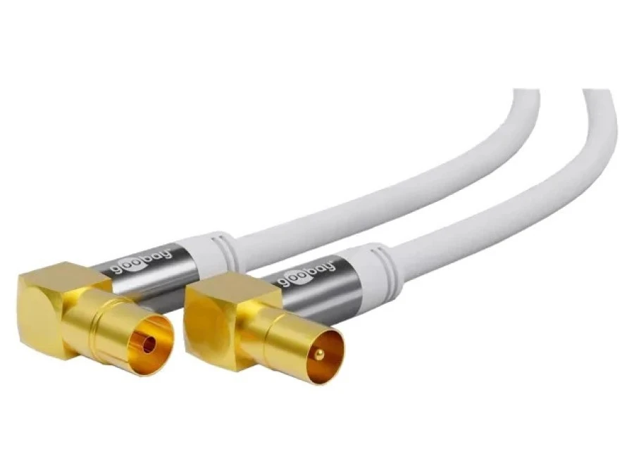 Kabel 1m PVC biały 75 Obsługa: 4K, FullHD, UHD 2160p 70411