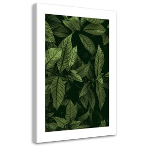 Feeby Obraz na płótnie, Zielone liście 80×120 428199 Feeby Obraz na płótnie, Zielone liście 80×120 428199
