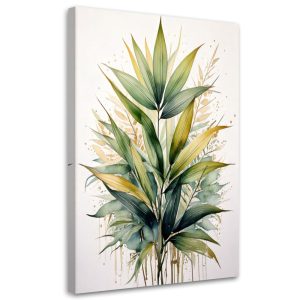 Feeby Obraz na płótnie, Zielone Liście Akwarela Natura 80×120 779538 Feeby Obraz na płótnie, Zielone Liście Akwarela Natura 80×120 779538