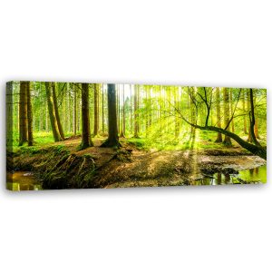 Feeby Obraz na płótnie, Zielony las 90×30 425649 Feeby Obraz na płótnie, Zielony las 90×30 425649