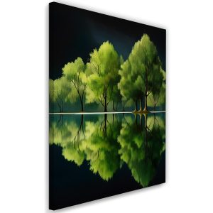 Feeby Obraz na płótnie, Zielony Las Jezioro Krajobraz 40×60 485696 Feeby Obraz na płótnie, Zielony Las Jezioro Krajobraz 40×60 485696