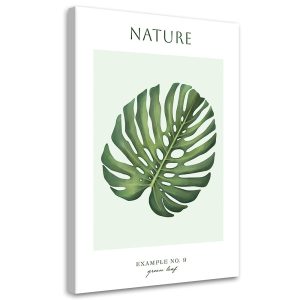 Feeby Obraz na płótnie, Zielony liśc – Natura 60×90 425813 Feeby Obraz na płótnie, Zielony liśc – Natura 60×90 425813