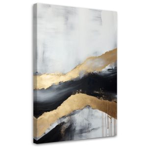 Feeby Obraz na płótnie, Złota abstrakcja 60×90 417998 Feeby Obraz na płótnie, Złota abstrakcja 60×90 417998