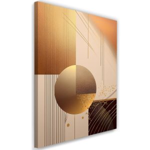 Feeby Obraz na płótnie, Złota Abstrakcja Geometria Glamur 80×120 487422 Feeby Obraz na płótnie, Złota Abstrakcja Geometria Glamur 80×120 487422