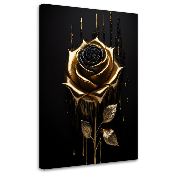 Feeby Obraz na płótnie, Złota Róża styl Loftowy 40x60 634092