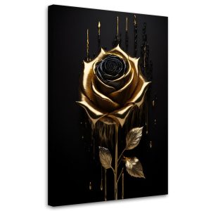 Feeby Obraz na płótnie, Złota Róża styl Loftowy 60×90 634751 Feeby Obraz na płótnie, Złota Róża styl Loftowy 60×90 634751