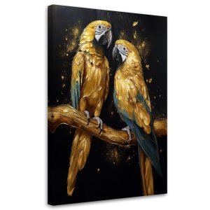 Feeby Obraz na płótnie, Złote Papugi Zwierzęta 40×60 486535 Feeby Obraz na płótnie, Złote Papugi Zwierzęta 40×60 486535