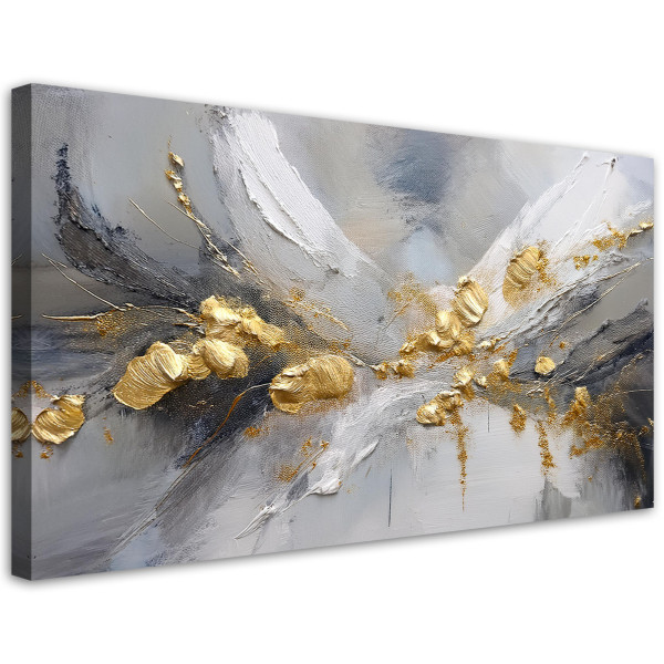 Feeby Obraz na płótnie, Złoto Glamour Abstrakcja 120x60 561546
