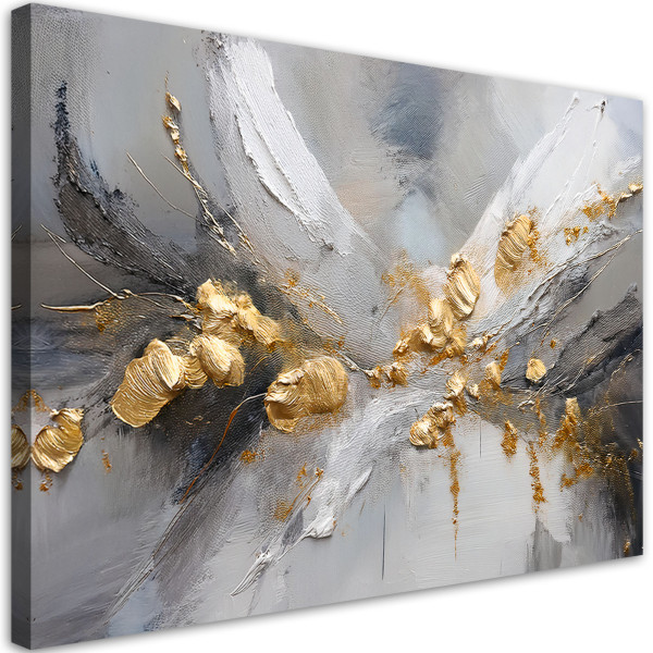 Feeby Obraz na płótnie, Złoto Glamour Abstrakcja 90x60 485130