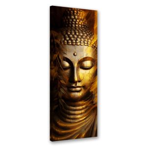 Feeby Obraz na płótnie, Złoty Budda 40×120 415778 Feeby Obraz na płótnie, Złoty Budda 40×120 415778