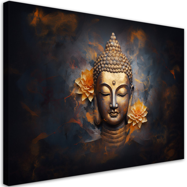 Feeby Obraz na płótnie, Złoty budda abstrakcja 90x60 323014