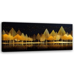 Feeby Obraz na płótnie, Złoty Las Abstrakcja Natura 120×40 485109 Feeby Obraz na płótnie, Złoty Las Abstrakcja Natura 120×40 485109