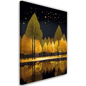 Feeby Obraz na płótnie, Złoty Las Krajobraz Jezioro Natura 70×100 488292 Feeby Obraz na płótnie, Złoty Las Krajobraz Jezioro Natura 70×100 488292