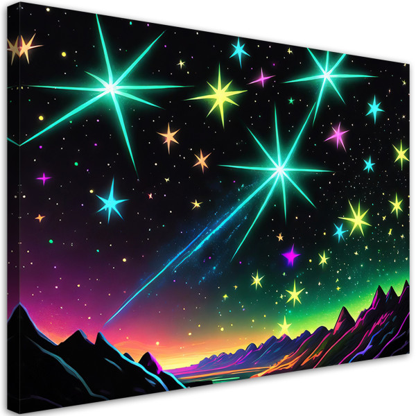 Feeby Obraz na płótnie, Zorza polarna krajobraz neon 60x40 483928