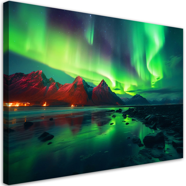 Feeby Obraz na płótnie, Zorza polarna natura 100x70 421070