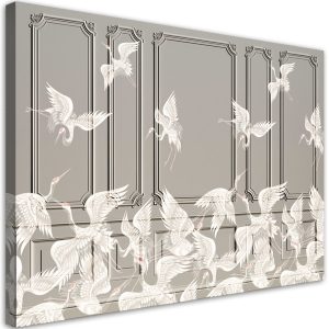 Feeby Obraz na płótnie, Żurawie w locie 120×80 325382 Feeby Obraz na płótnie, Żurawie w locie 120×80 325382