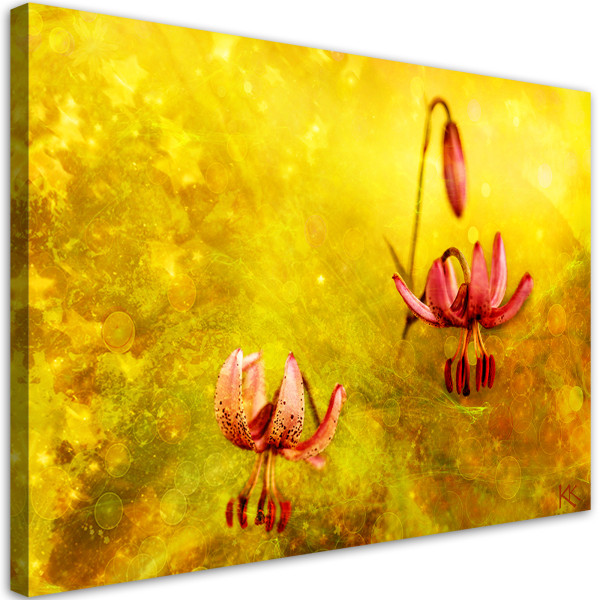 Feeby Obraz na płótnie, Zwiędłe tulipany kwiaty 100x70 326386