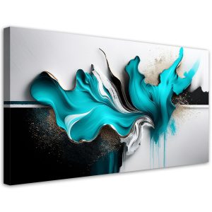 Feeby Obraz na ścianę do salonu, Turkusowa Abstrakcja Efekt 3D 120×60 563558 Feeby Obraz na ścianę do salonu, Turkusowa Abstrakcja Efekt 3D 120×60 563558