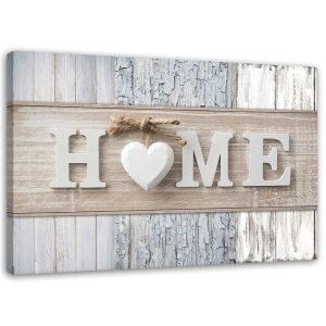 Feeby Obraz Napis Home na tle desek vintage 100×70 317378 Feeby Obraz Napis Home na tle desek vintage 100×70 317378