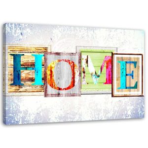 Feeby Obraz Napis HOME z klocków 90×60 409732 Feeby Obraz Napis HOME z klocków 90×60 409732