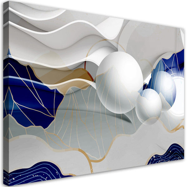 Feeby Obraz Niebieska abstrakcja z kulami 3D 100x70 326542