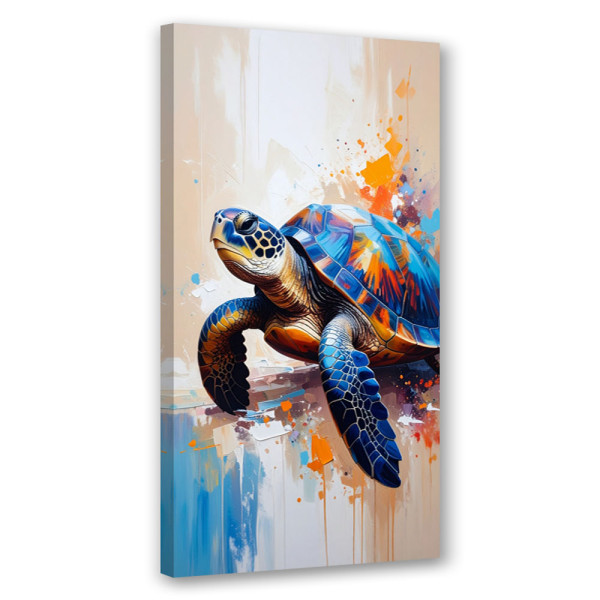 Feeby Obraz nowoczesny do kuchni salonu biura, Żółw Gady Morze Ocean 50x100 779246