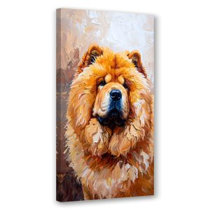 Feeby Obraz nowoczesny do salonu biura, Chow chow Pies Zwierzę Natura 40×80 780479