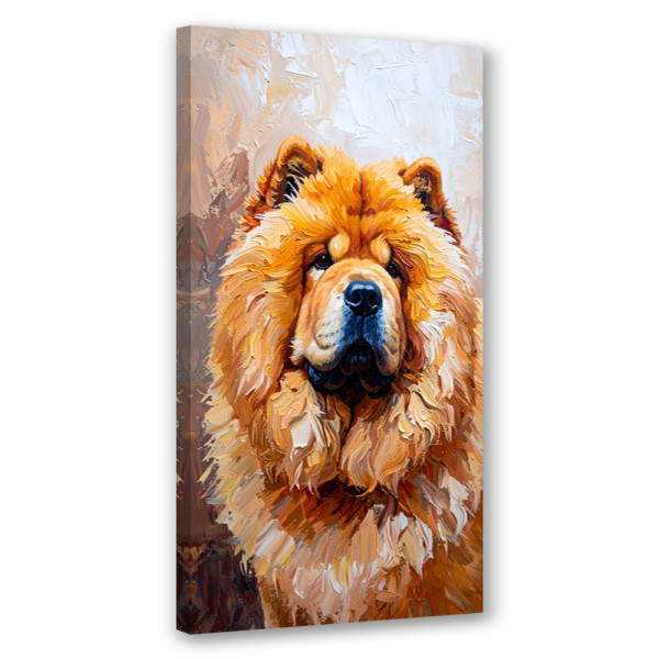 Feeby Obraz nowoczesny do salonu biura, Chow chow Pies Zwierzę Natura 40x80 780479