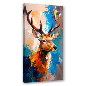 Feeby Obraz nowoczesny do salonu biura, Jeleń Natura imitacja farby 60×120 778773 Feeby Obraz nowoczesny do salonu biura, Jeleń Natura imitacja farby 60×120 778773