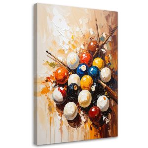 Feeby Obraz nowoczesny do salonu biura, Kule bilardowe Snooker 70×100 779284 Feeby Obraz nowoczesny do salonu biura, Kule bilardowe Snooker 70×100 779284