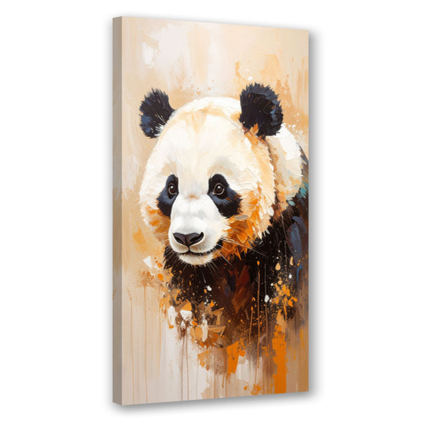 Feeby Obraz nowoczesny do salonu biura, Panda Zwierzę jak Malowany 60x120 781182