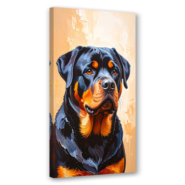 Feeby Obraz nowoczesny do salonu biura, Rottweiler Pies Zwierzę 40x80 781498
