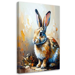 Feeby Obraz nowoczesny do salonu kuchni, Królik zwierzę 40×60 780057