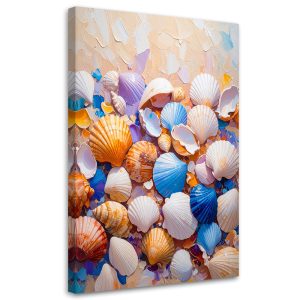 Feeby Obraz nowoczesny do salonu łazienki, Morske Muszle 40×60 779728