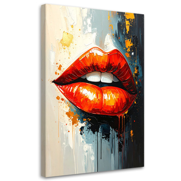 Feeby Obraz nowoczesny do salonu sypialni, Czerwone usta 40x60 781287