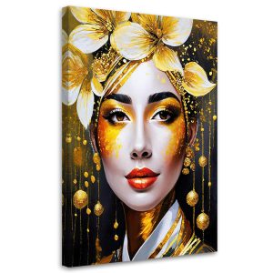 Feeby Obraz nowoczesny, Kobieta Floral Glamour 60×90 777502
