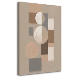 Feeby Obraz nowoczesny, Koła Prostokąty Abstrakcja Beż 40×60 777687 Feeby Obraz nowoczesny, Koła Prostokąty Abstrakcja Beż 40×60 777687