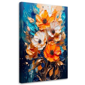 Feeby Obraz nowoczesny, Kwiaty Akwarela Pomarańcz 80×120 777386 Feeby Obraz nowoczesny, Kwiaty Akwarela Pomarańcz 80×120 777386