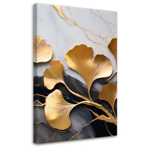 Feeby Obraz nowoczesny, Kwiaty Ginko Glamour Marmur 60×90 563504 Feeby Obraz nowoczesny, Kwiaty Ginko Glamour Marmur 60×90 563504